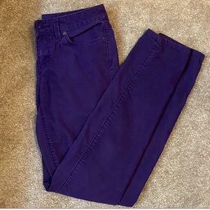 Loft purple corduroy skinny pants
